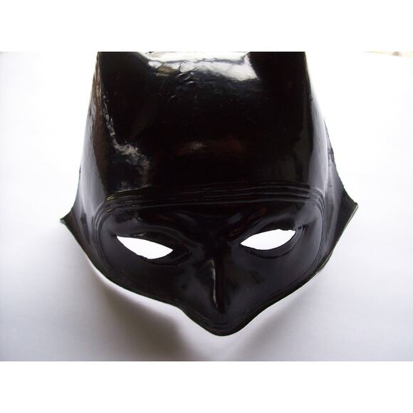 Batman Mask Vintage Halloween Costume Cowl New Old Stock Soft Plastic SuperHero - Picture 11 of 12